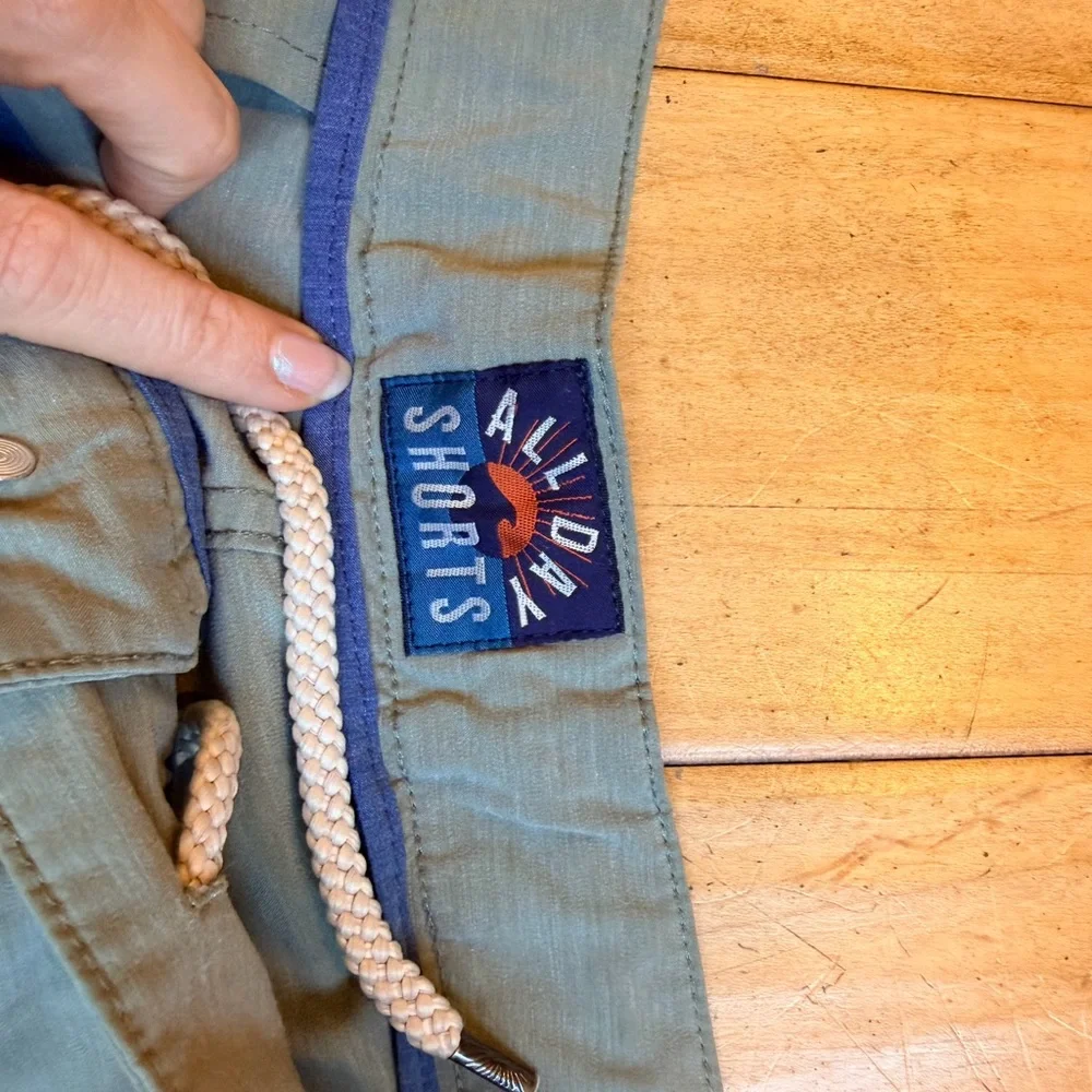 Faherty Light Blue Flat Front Shorts